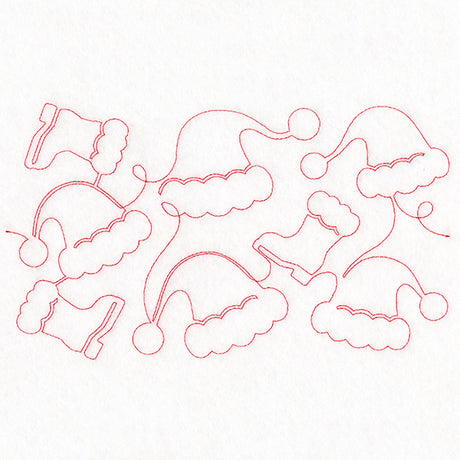 Christmas Magic - Santa Hats (Edge-to-Edge Quilting)