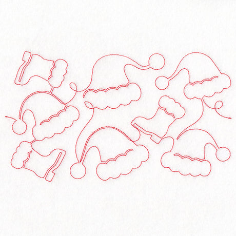 Christmas Magic - Santa Hats (Edge-to-Edge Quilting)