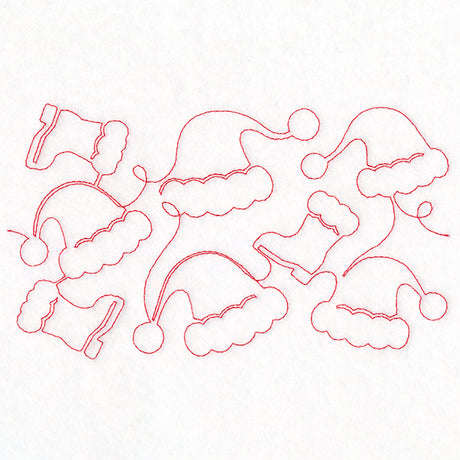 Christmas Magic - Santa Hats (Edge-to-Edge Quilting)