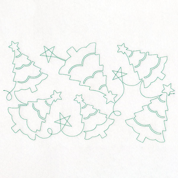 Christmas Magic - Christmas Trees (Edge-to-Edge Quilting)
