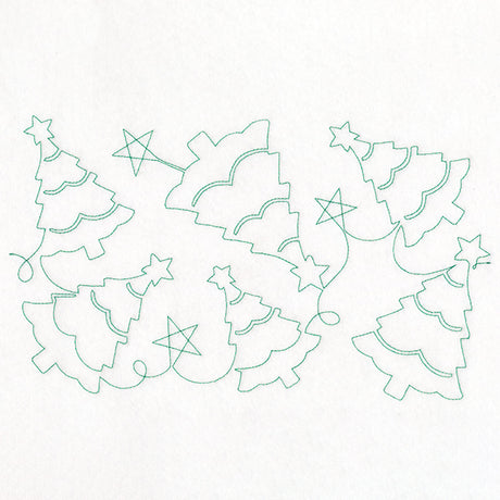Christmas Magic - Christmas Trees (Edge-to-Edge Quilting)