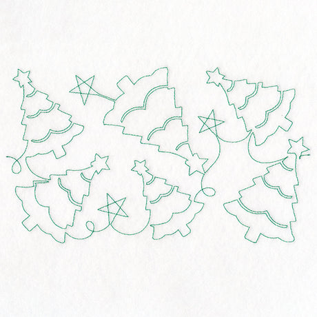 Christmas Magic - Christmas Trees (Edge-to-Edge Quilting)