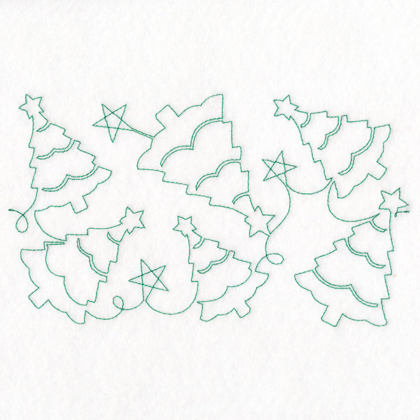 Christmas Magic - Christmas Trees (Edge-to-Edge Quilting)