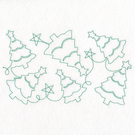 Christmas Magic - Christmas Trees (Edge-to-Edge Quilting)