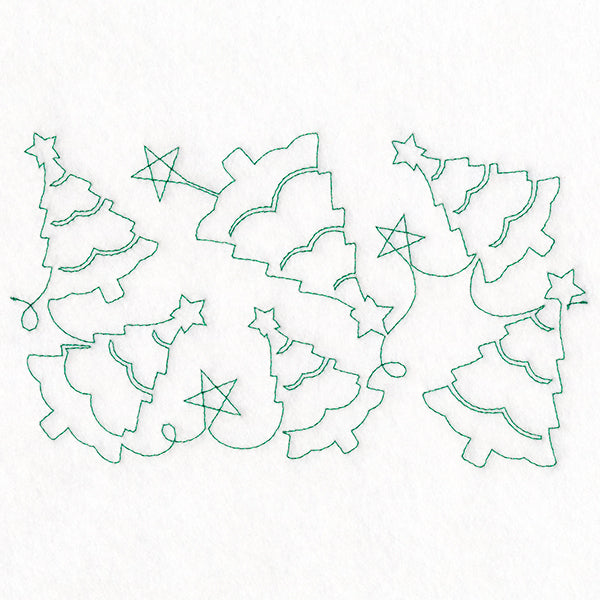 Christmas Magic - Christmas Trees (Edge-to-Edge Quilting)