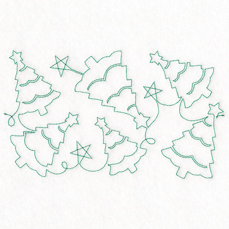 Christmas Magic - Christmas Trees (Edge-to-Edge Quilting)