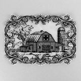 Barn and Silo Scene Doily (Organza)