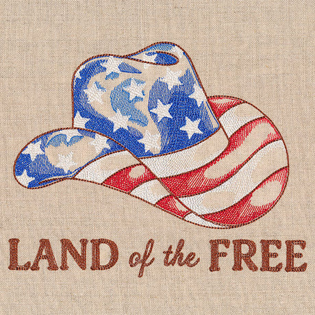 Land of the Free Americana Cowboy Hat