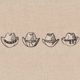 Wild West Cowboy Hat Etching Border