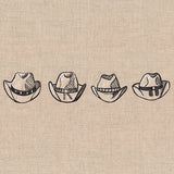 Wild West Cowboy Hat Etching Border