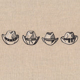 Wild West Cowboy Hat Etching Border
