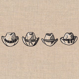 Wild West Cowboy Hat Etching Border