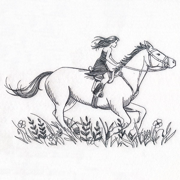 Embroidery Designs Horse With Female Rider: Stunning Artistry Unleashed