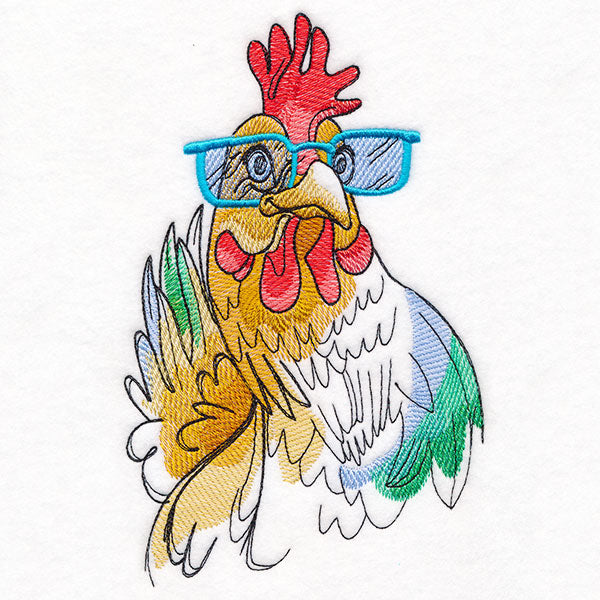 Hello There Chicken in Glasses