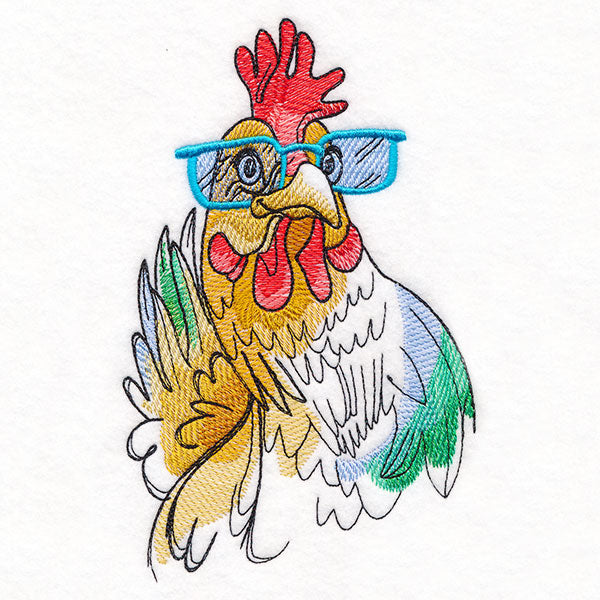 Hello There Chicken in Glasses