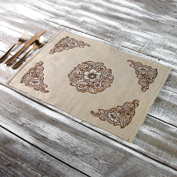 Desert Primrose Pillow Feature (Trapunto)