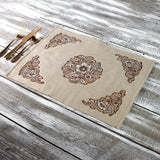 Desert Primrose Pillow Feature (Trapunto)