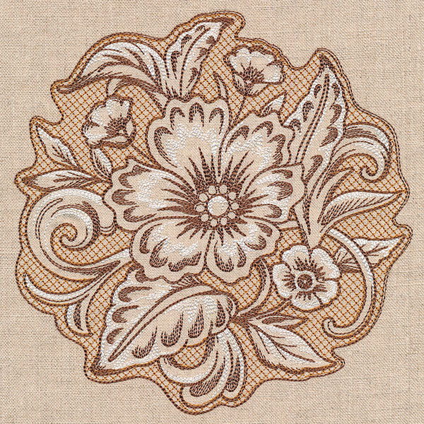 Desert Primrose Pillow Feature (Trapunto)