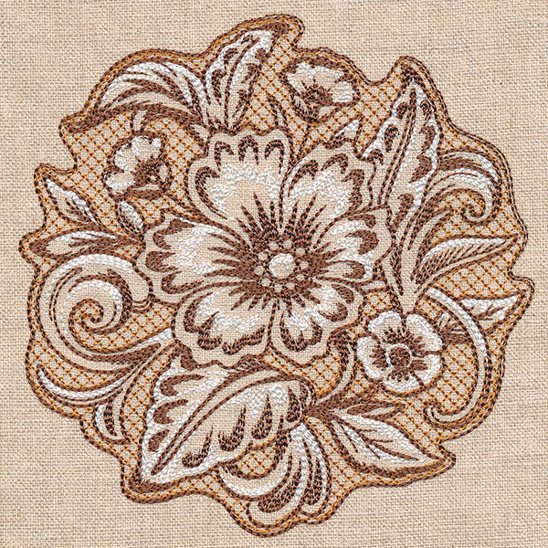 Desert Primrose Pillow Feature (Trapunto)