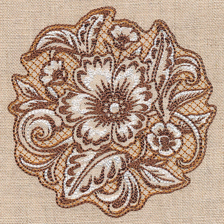 Desert Primrose Pillow Feature (Trapunto)
