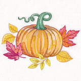 Fall Into Autumn Pumpkins and Leaves
