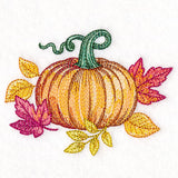 Fall Into Autumn Pumpkins and Leaves