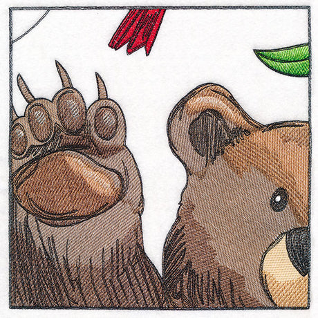 Woodland Animal Friends Window Scene - Left Side Bear