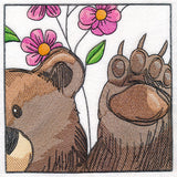 Woodland Animal Friends Window Scene - Right Side Bear