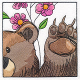 Woodland Animal Friends Window Scene - Right Side Bear