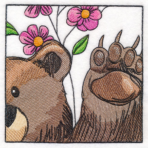 Woodland Animal Friends Window Scene - Right Side Bear