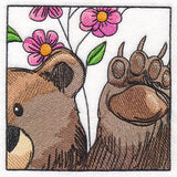 Woodland Animal Friends Window Scene - Right Side Bear
