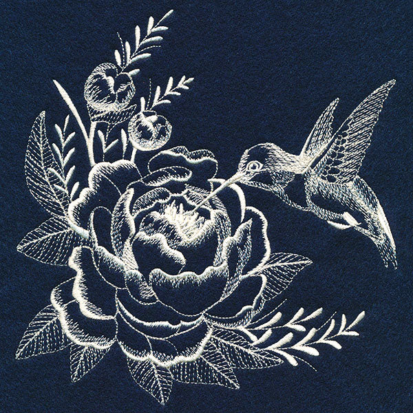 Sheer Hummingbird and Peony