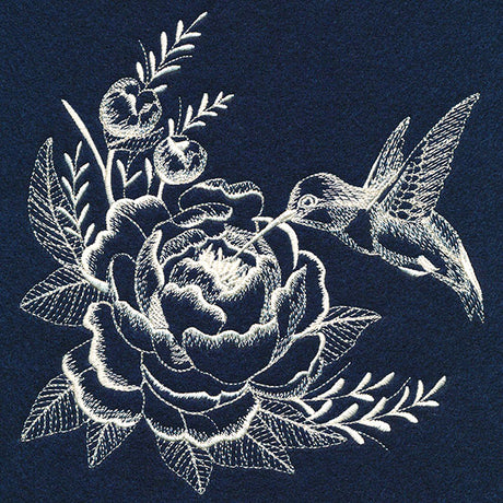 Sheer Hummingbird and Peony