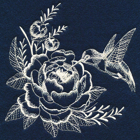 Sheer Hummingbird and Peony