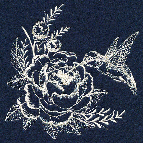 Sheer Hummingbird and Peony