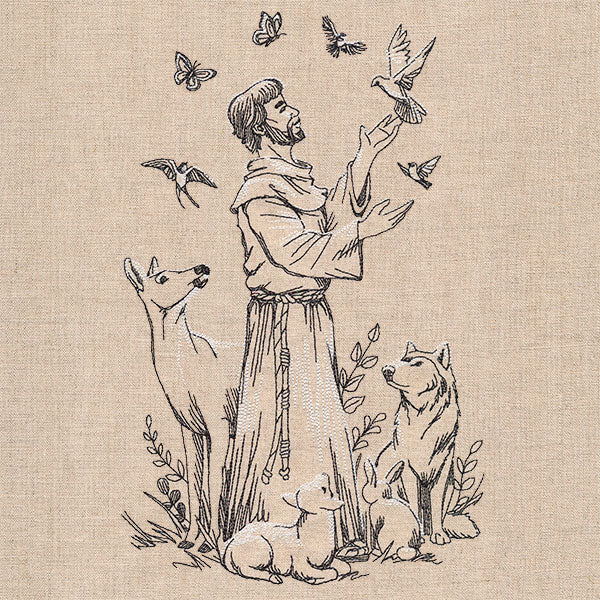 St. Francis of Assisi - Patron Saint of Animals Etching