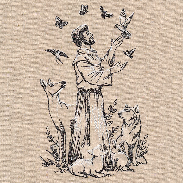 St. Francis of Assisi - Patron Saint of Animals Etching