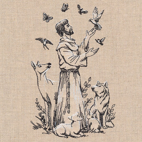 St. Francis of Assisi - Patron Saint of Animals Etching