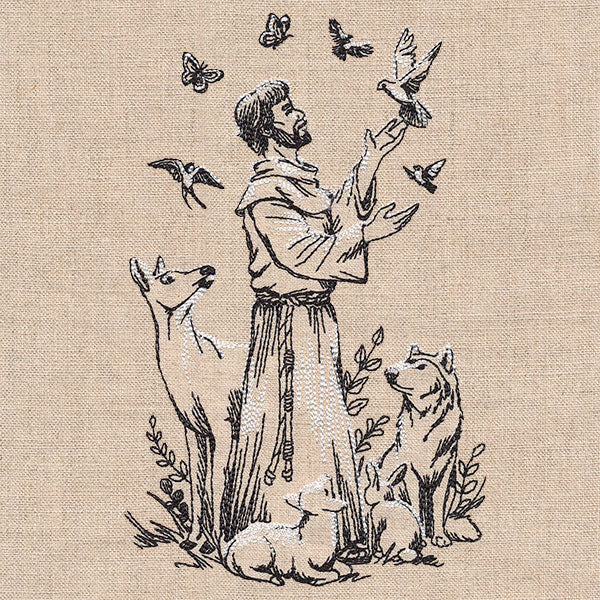 St. Francis of Assisi - Patron Saint of Animals Etching