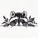 Peeking Raccoon Border