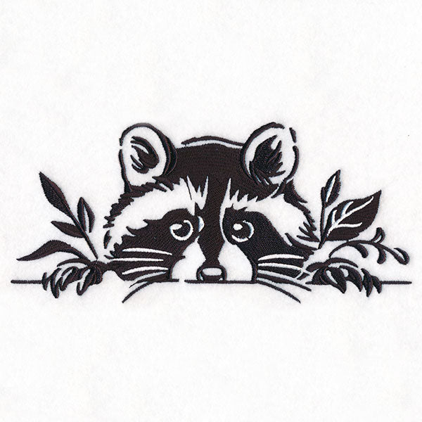 Peeking Raccoon Border