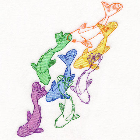 Just Keep Swimming Rainbow Koi