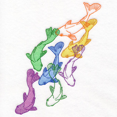 Just Keep Swimming Rainbow Koi