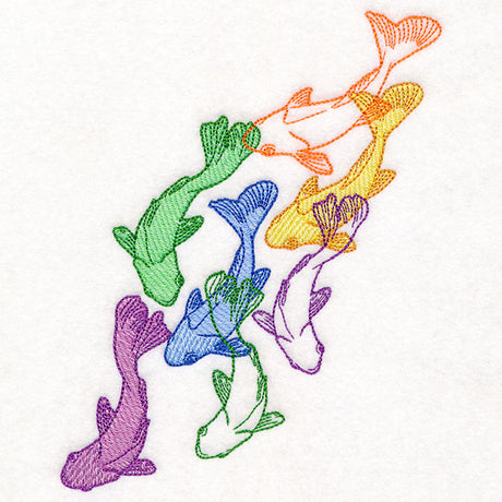 Just Keep Swimming Rainbow Koi