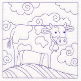 Whimsical Farm Life Quilting - Cow (Double Run)