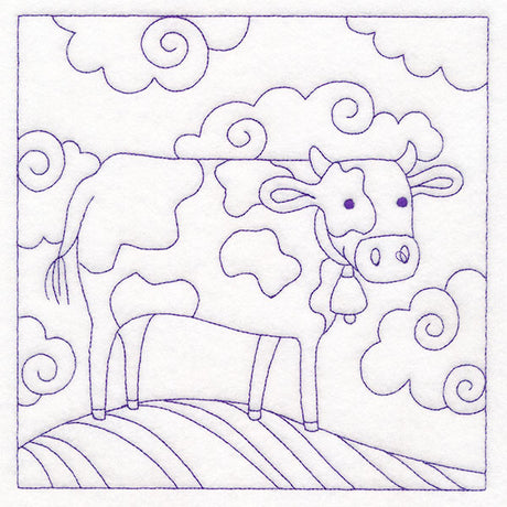 Whimsical Farm Life Quilting - Cow (Double Run)