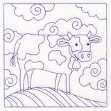 Whimsical Farm Life Quilting - Cow (Double Run)