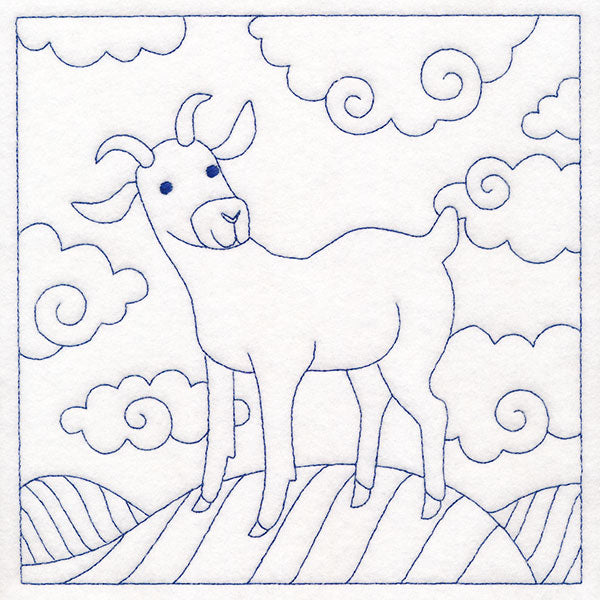 Whimsical Farm Life Quilting - Goat (Double Run)