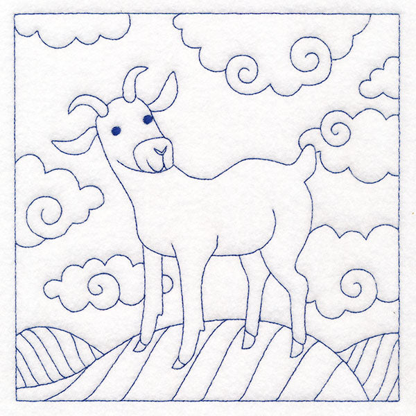 Whimsical Farm Life Quilting - Goat (Double Run)