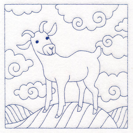 Whimsical Farm Life Quilting - Goat (Double Run)